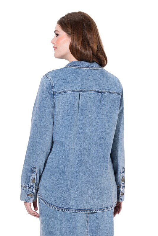 Ulla Popken Ulla Popken Jacke (GOTS) in Blue Denim Super Sparpreis
