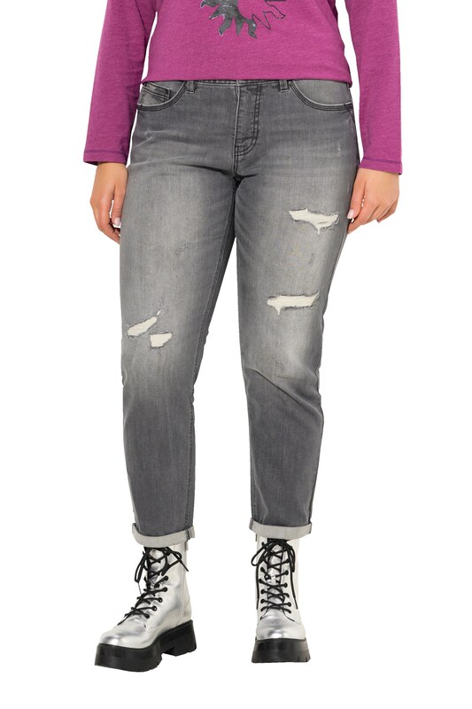 Ulla Popken Ulla Popken Wide Leg Jeans in Grau Letzte 3 Tage