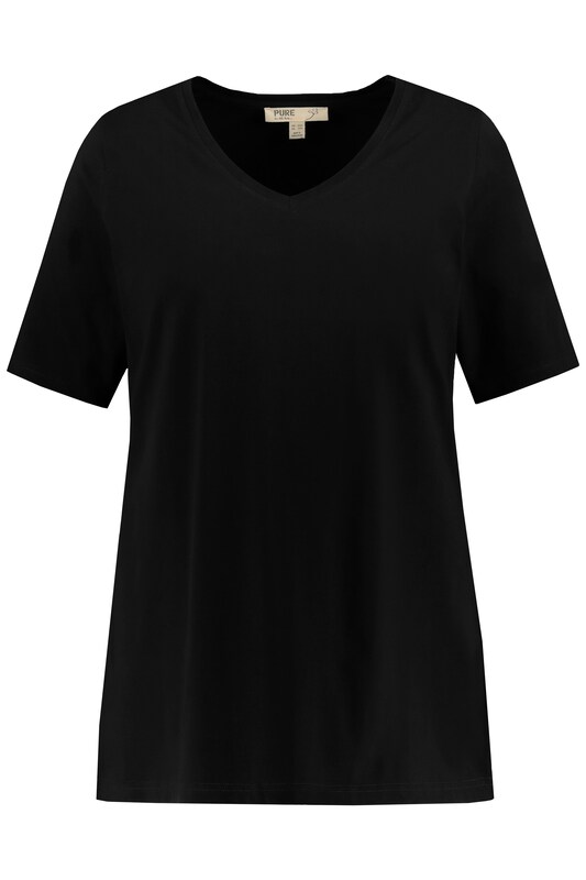 Ulla Popken Ulla Popken T-Shirt (GOTS) in Schwarz JETZT KAUFEN