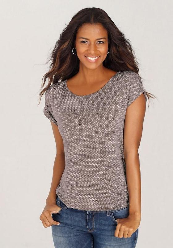 LASCANA LASCANA T-Shirts in Taupe Schwarz Discount Store für neue Produkte