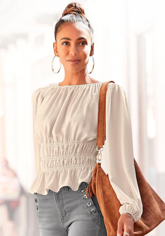 LASCANA LASCANA Bluse in Creme Begrenzt auf 3 Tage