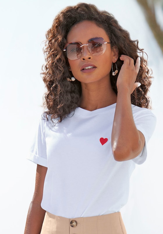 LASCANA LASCANA T-Shirt in Weiß Outlet
