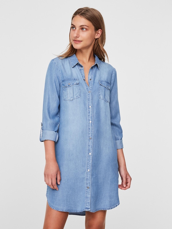 VERO MODA VERO MODA Kleid 'VMSilla' in Blue Denim Schlussverkauf