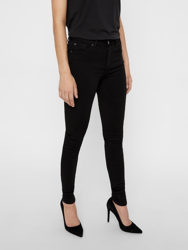 VERO MODA VERO MODA Skinny Jeans 'Lux' in Black Denim Meist gekauft