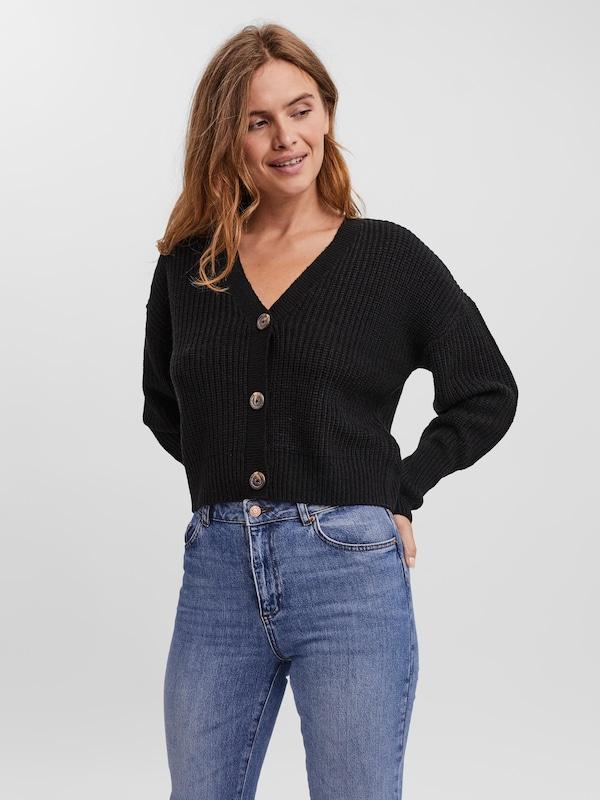 VERO MODA VERO MODA Strickjacke 'Lea' in Schwarz Blitzverkäufe