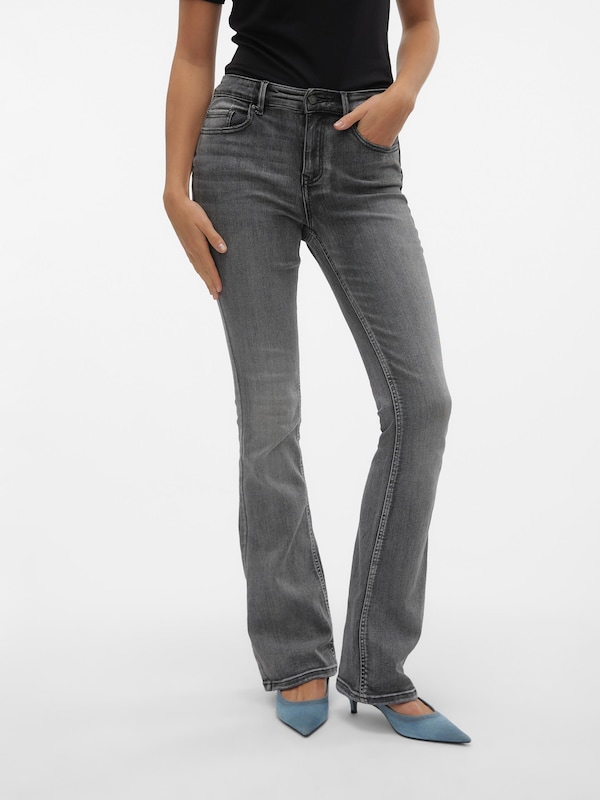 VERO MODA VERO MODA Flared Jeans 'Flash' in Grey Denim Fabrikpreis