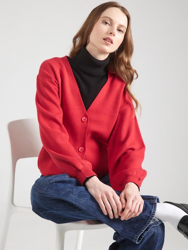VERO MODA VERO MODA Strickjacke 'VMGold' in Rot Muttertagsangebot