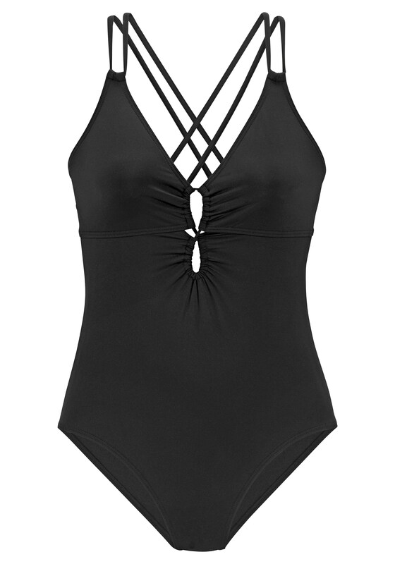 s.Oliver s.Oliver Bustier Badeanzug in Schwarz Heißer Verkauf