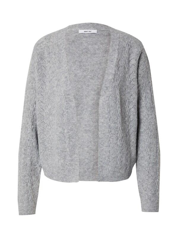 ABOUT YOU ABOUT YOU Strickjacke 'Pina' in Grau 50% Rabatt mit kostenlosem Versand