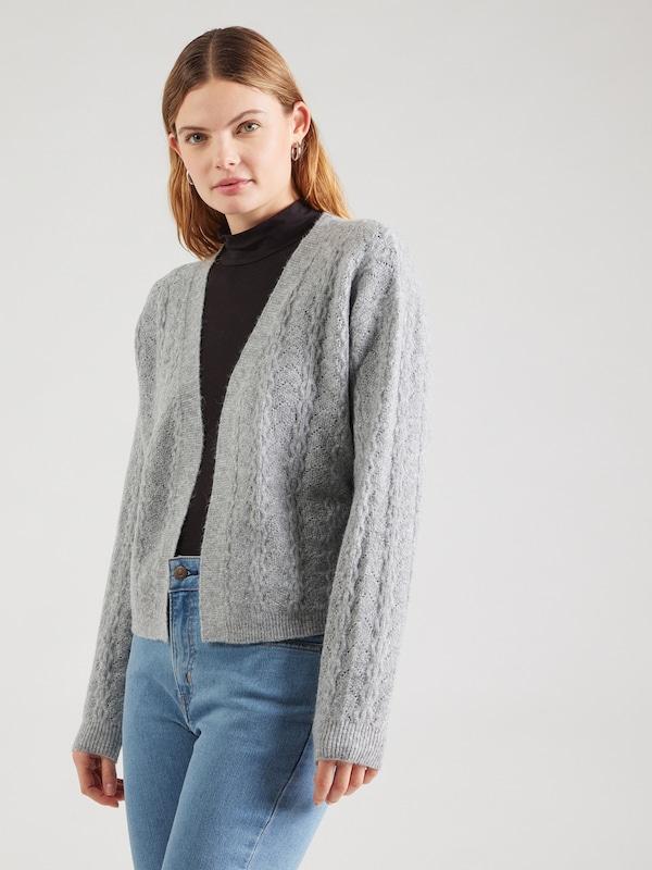 ABOUT YOU ABOUT YOU Strickjacke 'Pina' in Grau 50% Rabatt mit kostenlosem Versand