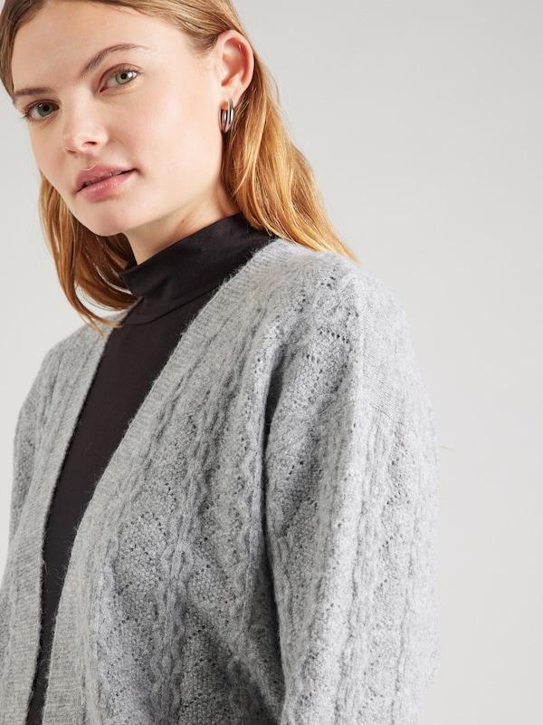 ABOUT YOU ABOUT YOU Strickjacke 'Pina' in Grau 50% Rabatt mit kostenlosem Versand