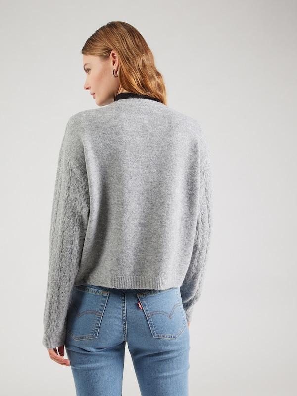 ABOUT YOU ABOUT YOU Strickjacke 'Pina' in Grau 50% Rabatt mit kostenlosem Versand