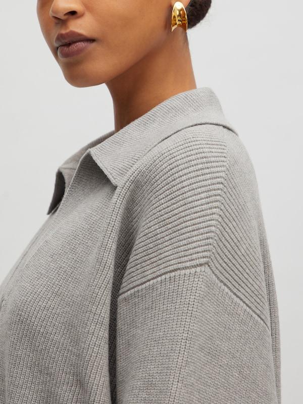 EDITED EDITED Pullover 'Taria' (GRS) in Graumeliert Fabrikverkauf