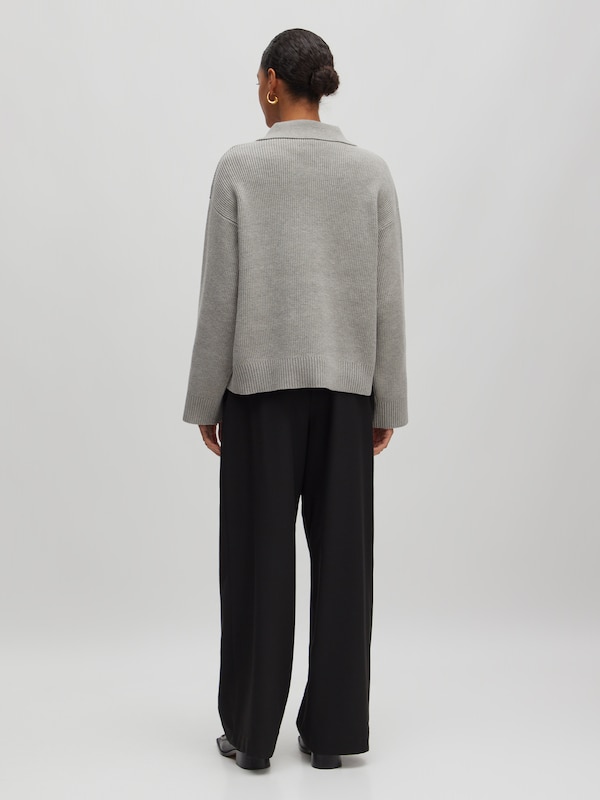 EDITED EDITED Pullover 'Taria' (GRS) in Graumeliert Fabrikverkauf