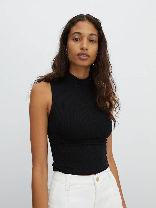 EDITED EDITED Top 'Kaori' in Schwarz Kostenloser Versand
