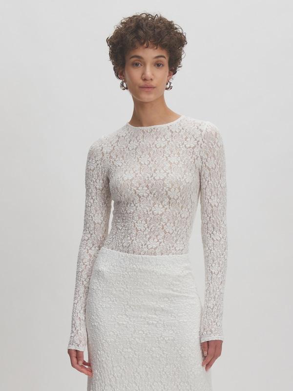 EDITED EDITED Shirtbody 'Janiya' in Weiß Fabrikpreis