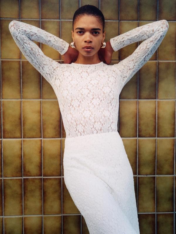 EDITED EDITED Shirtbody 'Janiya' in Weiß Fabrikpreis