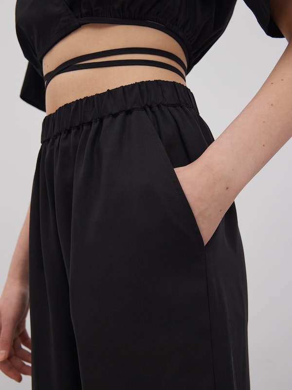 EDITED EDITED Wide Leg Hose 'Nona' in Schwarz Begrenztes Angebot