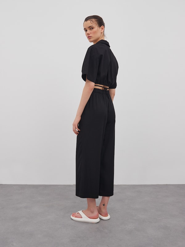 EDITED EDITED Wide Leg Hose 'Nona' in Schwarz Begrenztes Angebot