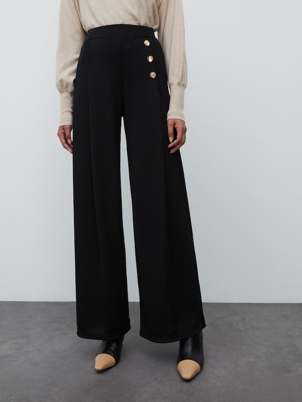 EDITED EDITED Wide Leg Hose 'Jamie' in Schwarz Jubiläumsangebot