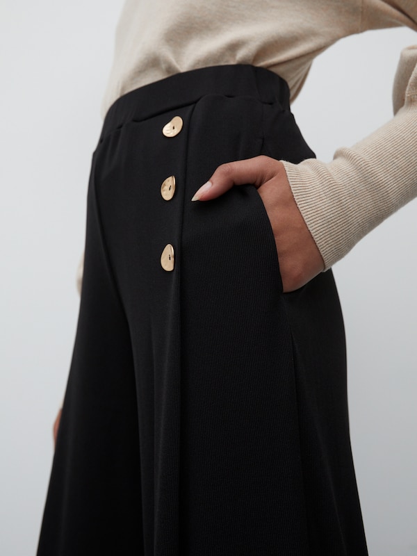 EDITED EDITED Wide Leg Hose 'Jamie' in Schwarz Jubiläumsangebot