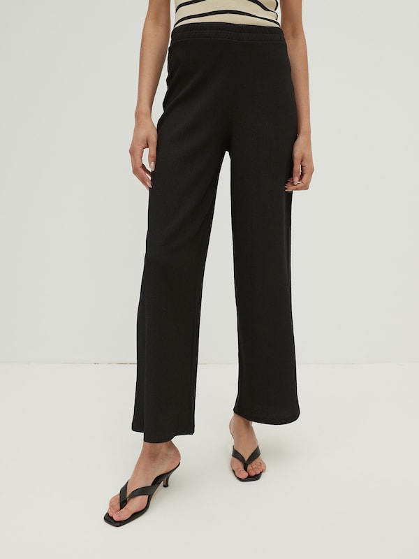 EDITED EDITED Wide Leg Hose 'Philine' in Schwarz Heißer Verkauf