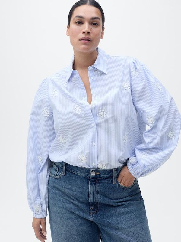 MANGO MANGO Bluse 'PALOMA' in Hellblau Neueste Mode