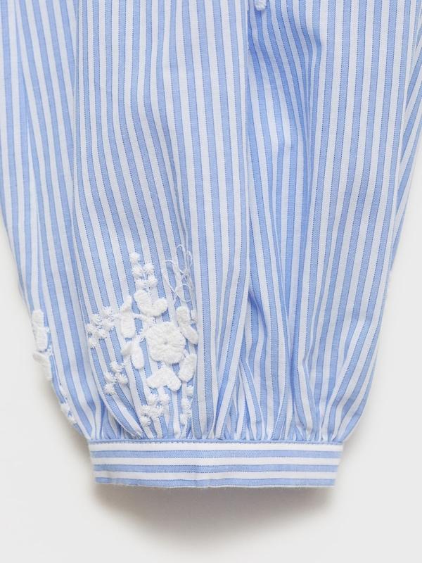 MANGO MANGO Bluse 'PALOMA' in Hellblau Neueste Mode
