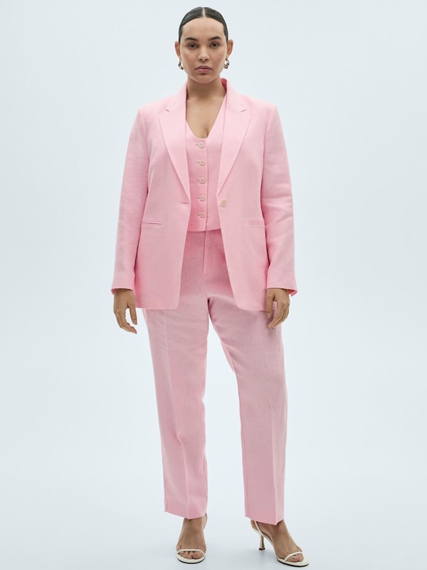 MANGO MANGO Regular Hose 'BORELI' in Rosa Räumungsverkauf