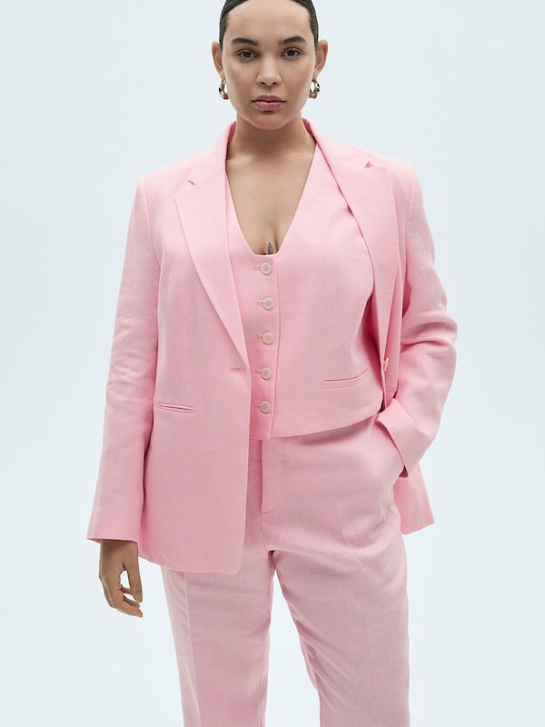 MANGO MANGO Regular Hose 'BORELI' in Rosa Räumungsverkauf