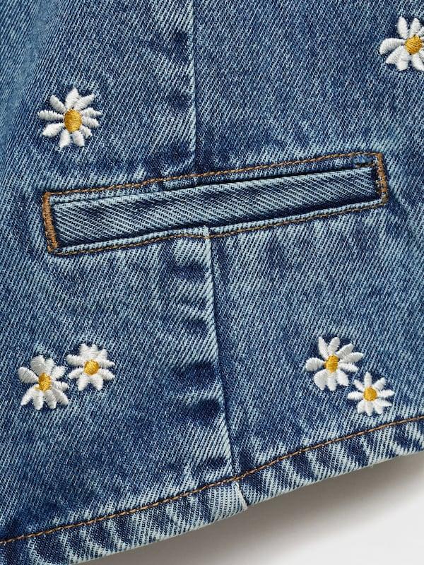 MANGO MANGO Weste 'MASSY' in Blue Denim Sonderangebote