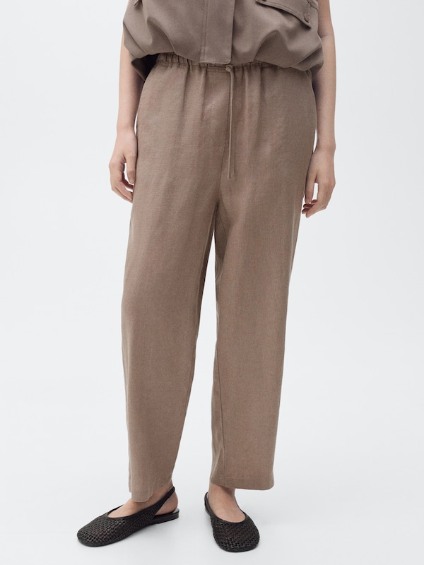 MANGO MANGO Loosefit Hose in Braun VIP-Rabatte