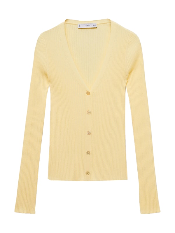 MANGO MANGO Strickjacke 'BUGAMBI' in Gelb Tiefpreis