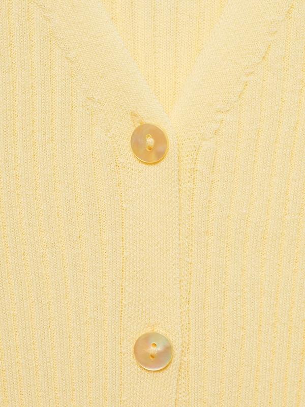 MANGO MANGO Strickjacke 'BUGAMBI' in Gelb Tiefpreis