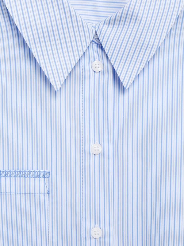 MANGO MANGO Bluse 'CUTTY' in Saphir Taubenblau Begrenzte Freigabe