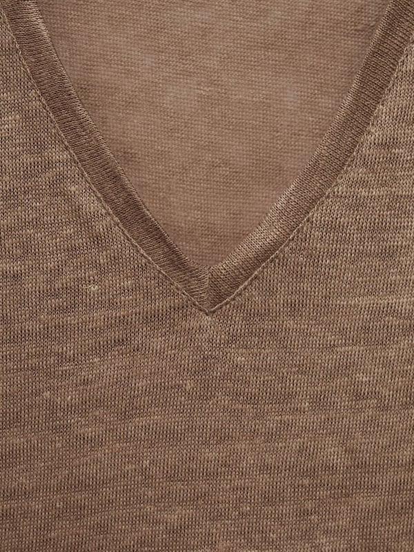 MANGO MANGO T-Shirt 'LINITO' in Braunmeliert Letzte 3 Tage