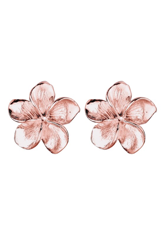 ELLI ELLI Ohrringe 'Frangipani Blüte' in Rosegold Black Friday Preise