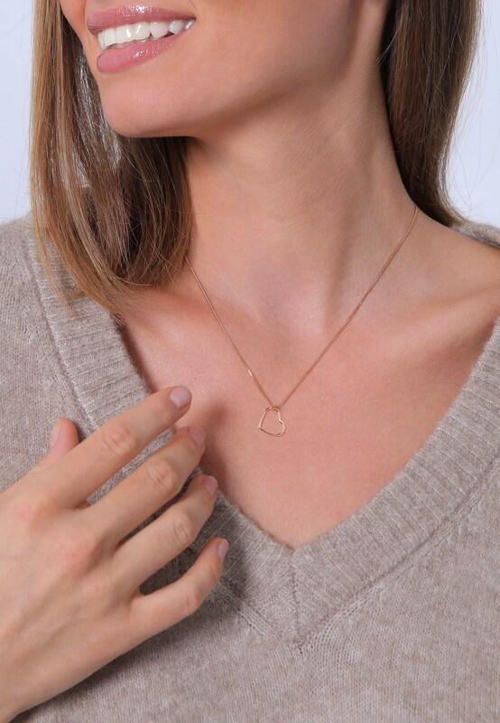 ELLI ELLI Kette 'Herz' in Rosegold Angebote
