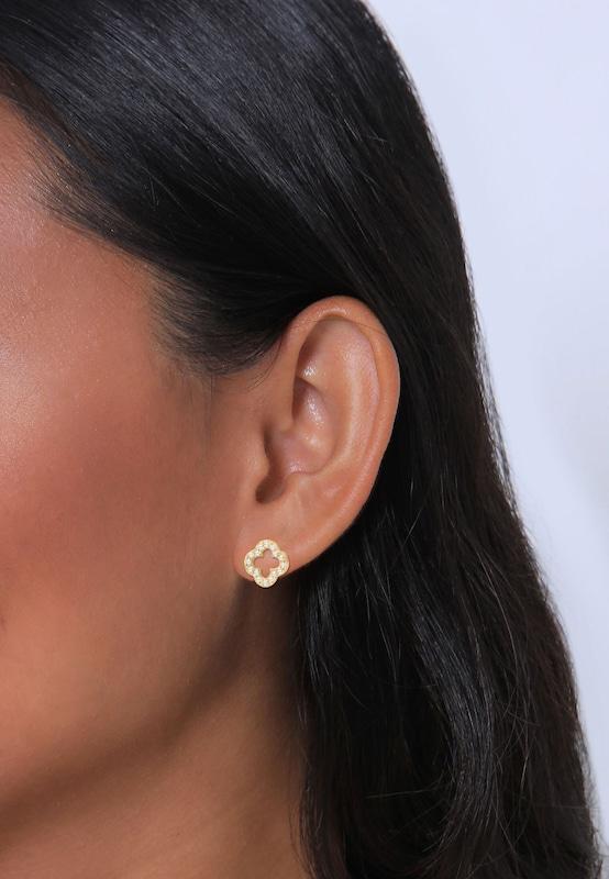 ELLI ELLI Ohrringe 'Kleeblatt' in Gold Kostenloser Versand