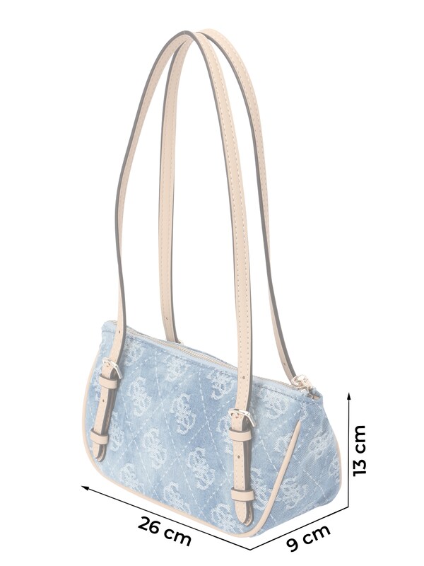 GUESS GUESS Schultertasche in Blue Denim Hellblau Räumungsverkauf