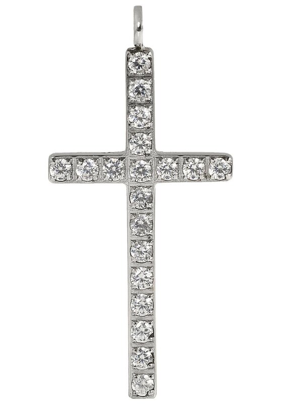 FIRETTI FIRETTI Anhänger 'Kreuz' in Grau