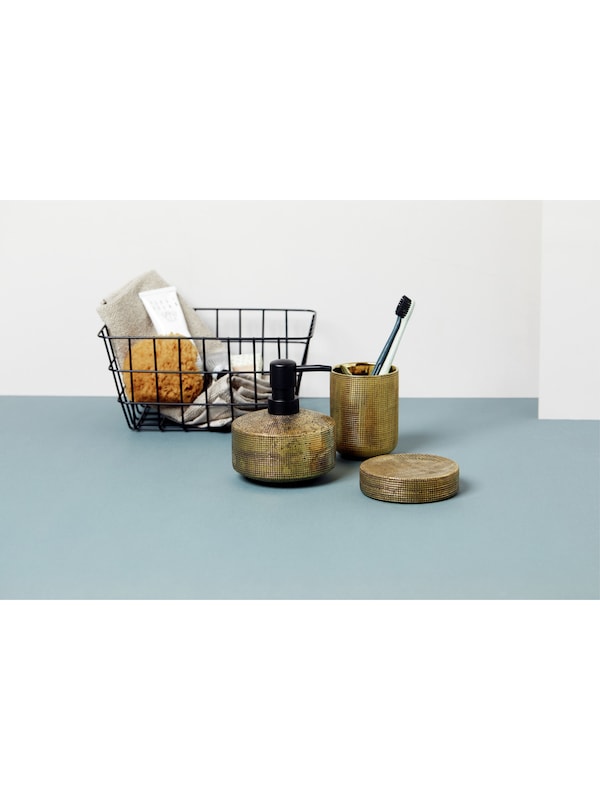Wenko Wenko Bad-Accessoire Set 'Rivara' in Gold Neuheiten