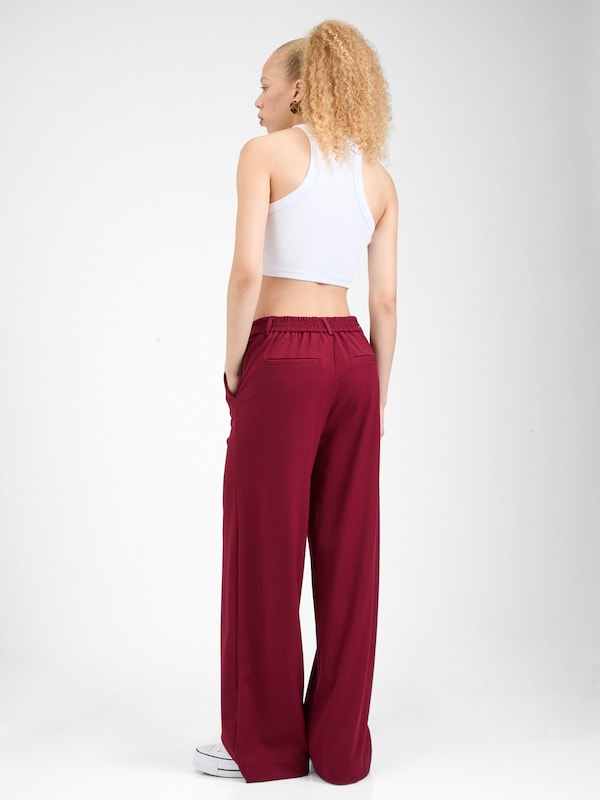 VILA VILA Wide Leg Hose 'VIVARONE' in Dunkelrot Exklusivangebot