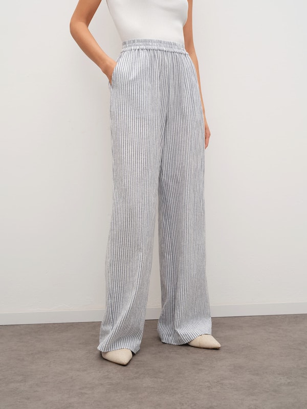 RÆRE by Lorena Rae RÆRE by Lorena Rae Wide Leg Hose 'Asta' in Opal Weiß Preisnachlass