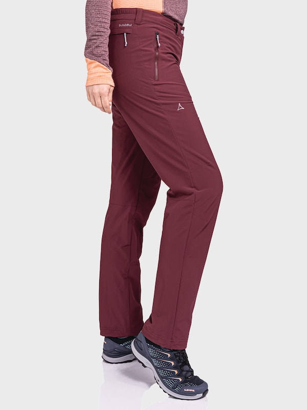 Schöffel Schöffel Regular Outdoorhose 'Engadin' in Burgunder Tägliche Deals