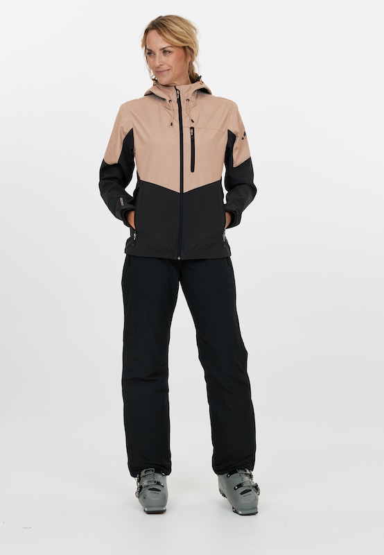 Whistler Whistler Sportjacke 'Rosea' in Beige Schwarz Tiefpreis