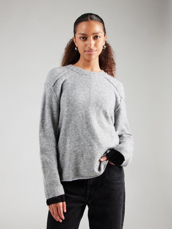ABOUT YOU ABOUT YOU Pullover 'Birka' in Graumeliert Sonderangebot der Fabrik