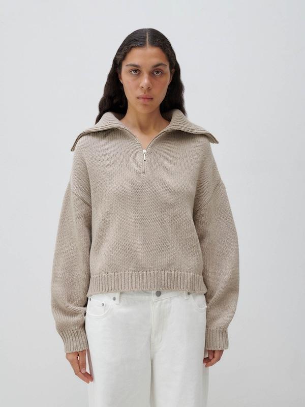 ABOUT YOU x Marie von Behrens ABOUT YOU x Marie von Behrens Pullover 'Valentina' (GRS) in Kitt Bis zu 55% Rabatt