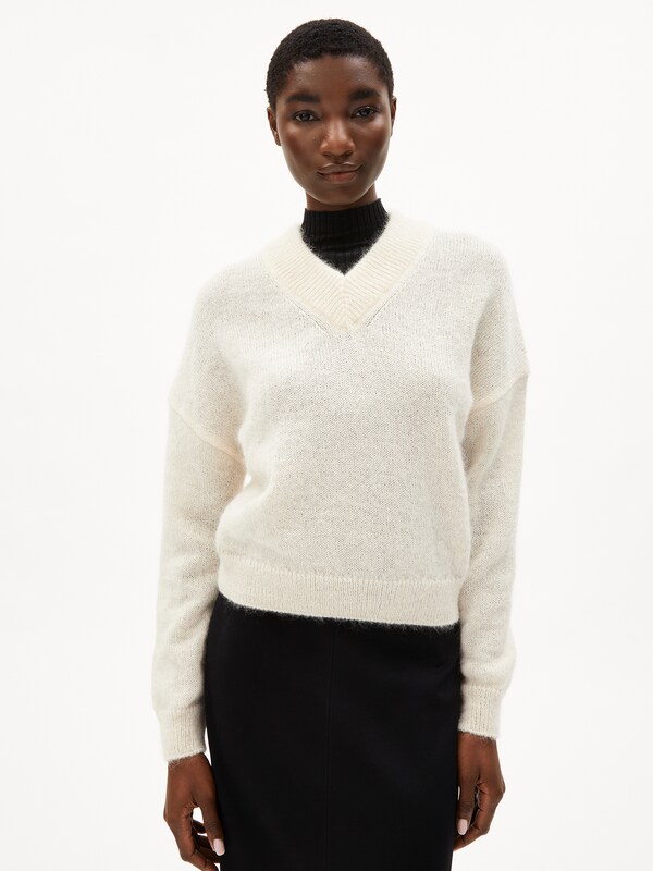ARMEDANGELS ARMEDANGELS Strickpullover ' MOHAIR ' in Beige Super Rabatt