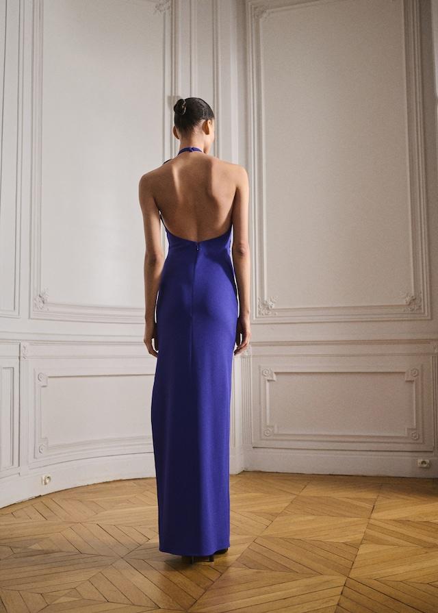 Mango Halterkleid mit Blumenschmuck Online